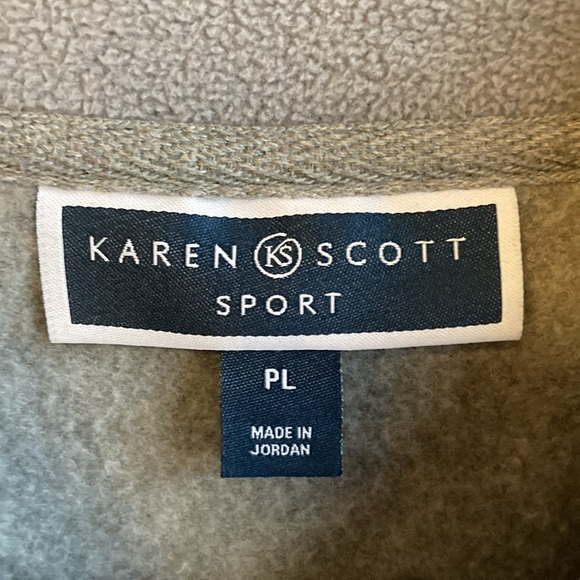 🔥Host Pick Karen Scott Petite Large, Heather Grey Vest, Zippered Pockets. - Picture 5 of 14